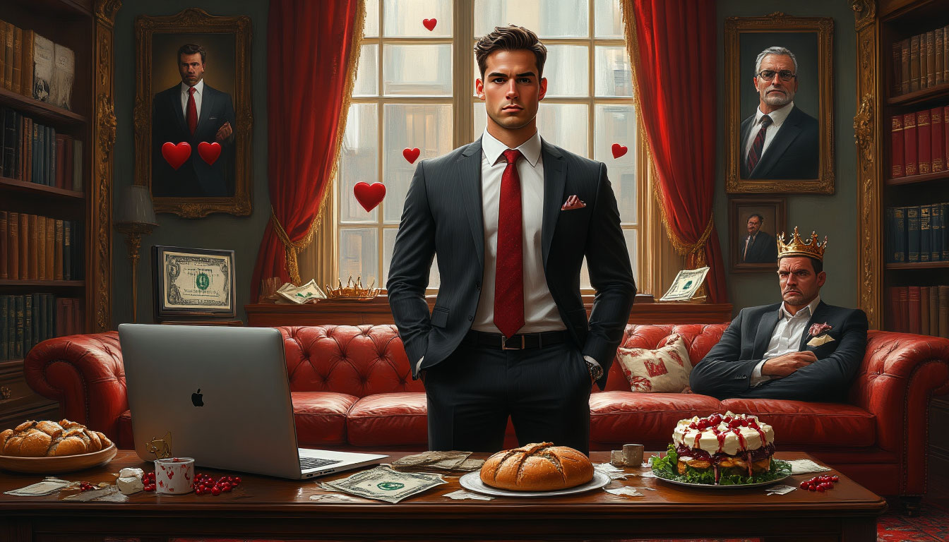 Предприниматель сталкивается с 7 смертными грехами бизнеса, представленными в виде разрушительных символов ошибок управления.