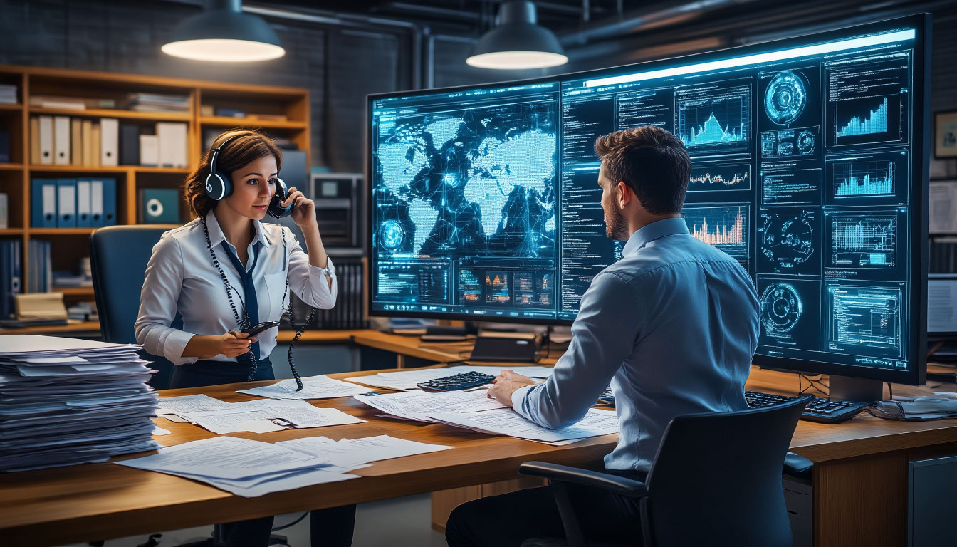 Автоматизация роста бизнеса — визуальная метафора перехода от ручных процессов к AI-управлению компанией.