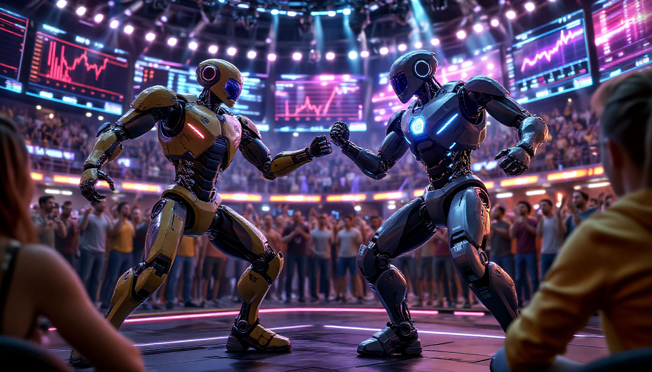 Битвы роботов-гуманоидов — зрелищное соревнование роботов на футуристической арене перед многотысячной аудиторией.