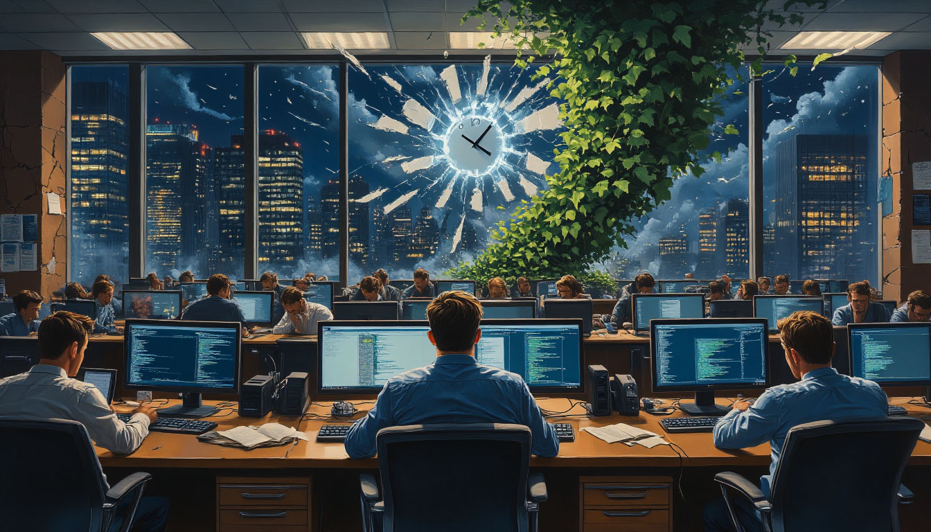 Почему система 996 больше не работает - визуальное сравнение изнурительного графика и здорового work-life баланса.