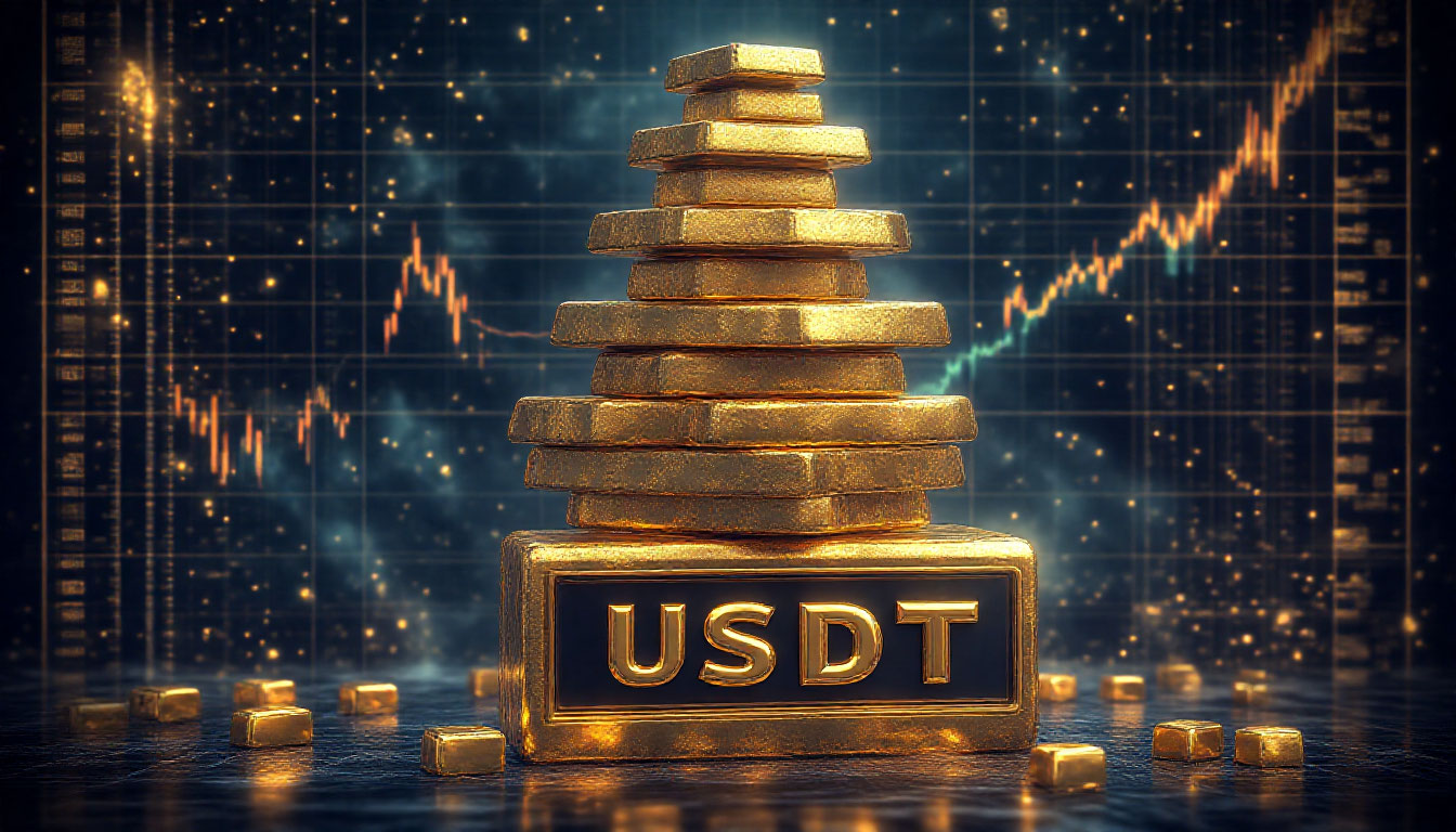 Tether и золото — визуализация золотых запасов USDT в сравнении с резервами центральных банков стран.