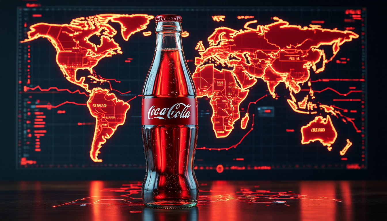 Инсайты Coca-Cola — визуализация светящихся идей, вылетающих из классической бутылки напитка.
